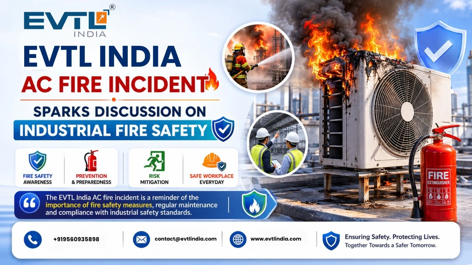 EVTL India AC Fire Incident Sparks Discussion on Industrial Fire Safety
